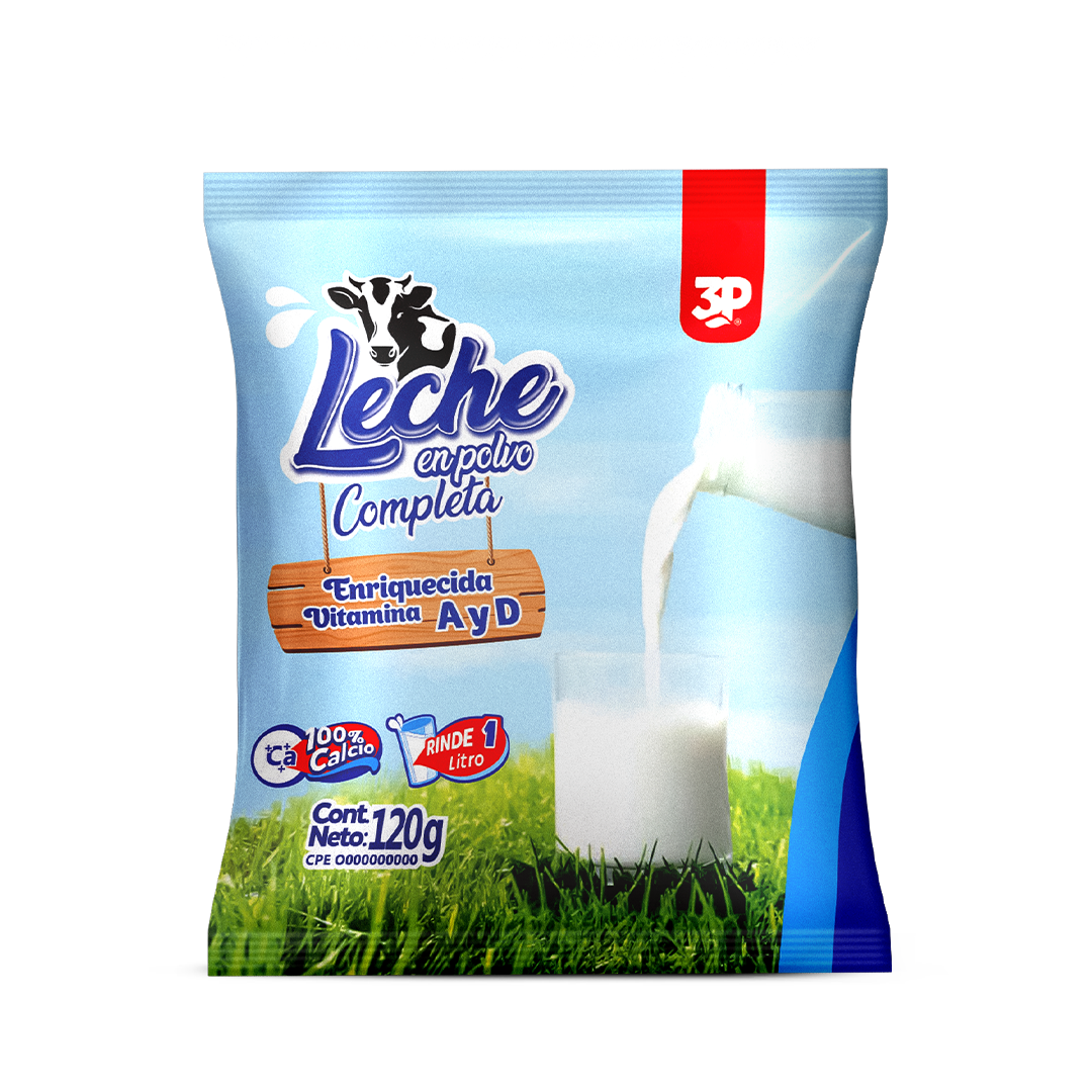 Leche Completa en Polvo 120g (Bulto de 12 bolsas)